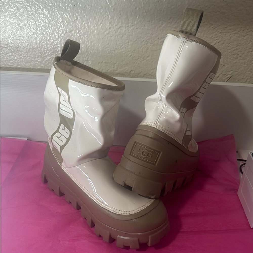 UGG Women's White and Tan Boots